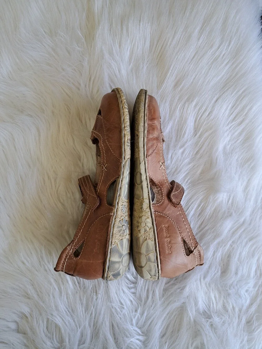 Josef Seibel Tan Leather Mary Janes